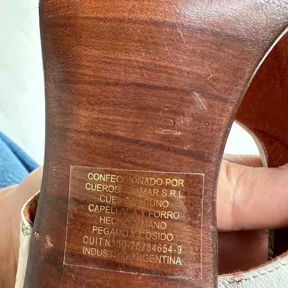 Louis Feraud T Strap Floral Heels - Picture 7 of 9